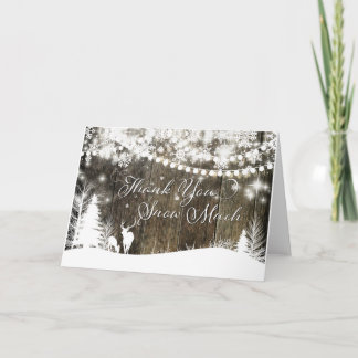 Winter Wonderland Deer & Lights Danke Karte