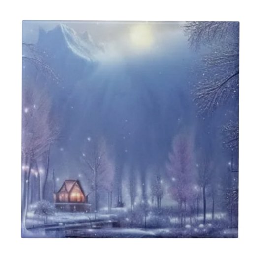 Winter Wonderland Design Fliese (Vorderseite)