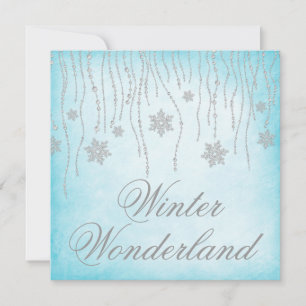 Winter Wonderland Diamant-Schneeflocken-Abiturball Einladung