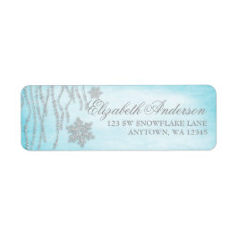 Winter Wonderland Diamond Snowflake Adressenschild