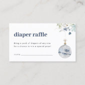 Winter Wonderland Diaper Raffle Baby Duschkarte Visitenkarte (Vorderseite)