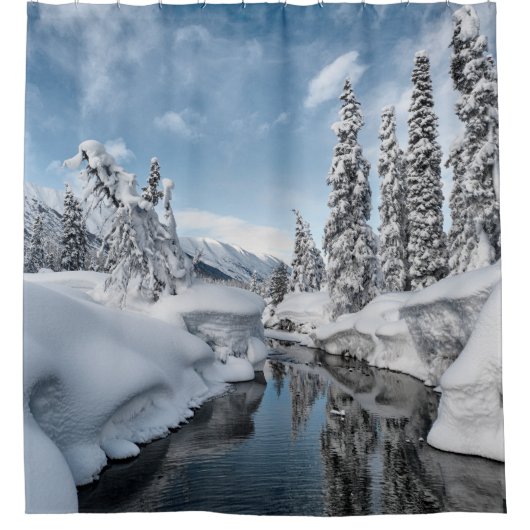 Winter Wonderland Duschvorhang (Vorderseite)