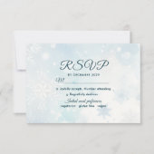 Winter Wonderland Dusty Blue RSVP Card (Vorderseite)