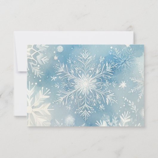 Winter Wonderland Dusty Blue RSVP Card (Rückseite)