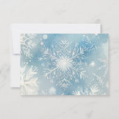 Winter Wonderland Dusty Blue RSVP Card Karte (Rückseite)