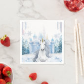 Winter Wonderland Einhorn Serviette (Beispiel)