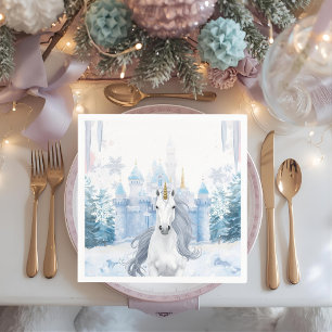 Winter Wonderland Einhorn Serviette