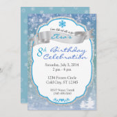 Winter Wonderland Einladung (Vorne/Hinten)