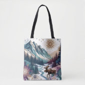 Winter Wonderland Elch Rustikales Boho Muster Tasche (Vorderseite)
