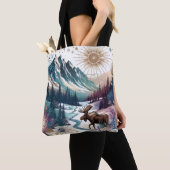 Winter Wonderland Elch Rustikales Boho Muster Tasche (Von Nahem)