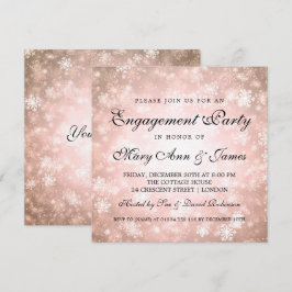 Winter Wonderland Elegante Engagement Party Kupfer Einladung