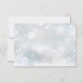Winter Wonderland Elegante Script Snow Wedding RSVP Karte (Rückseite)