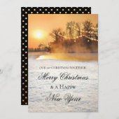 Winter Wonderland Erste Weihnachtsfotokarte Save The Date (Vorne/Hinten)