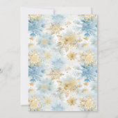 Winter Wonderland Erster Geburtstag Einladung (Rückseite)