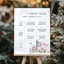 Winter Wonderland Erstes Jahr Meilenstein Poster