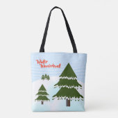 Winter Wonderland Evergreen Trees Tasche (Rückseite)
