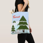 Winter Wonderland Evergreen Trees Tasche (Von Nahem)