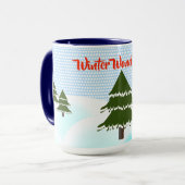Winter Wonderland Evergreen Trees Tasse (Vorderseite Links)