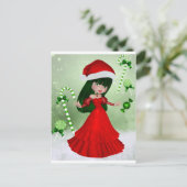 Winter Wonderland Fairy Postkarte (Stehend Vorderseite)