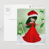 Winter Wonderland Fairy Postkarte (Vorne/Hinten)