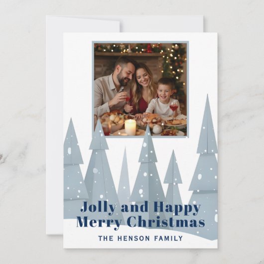 Winter Wonderland Familienfoto Weihnachten (Vorderseite)