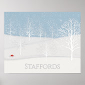 Winter Wonderland Family Name Poster (Vorne)