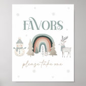 Winter Wonderland Favoriten Tabellenzeichen Poster (Vorne)