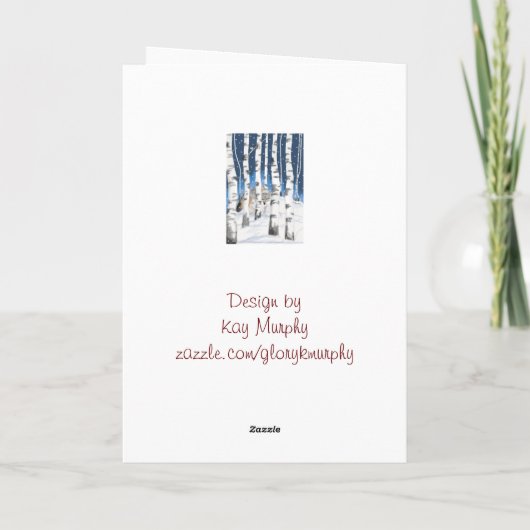 Winter Wonderland Feiertagskarte (Rückseite)