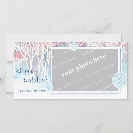 Winter Wonderland Feiertagskarte (Vorderseite)