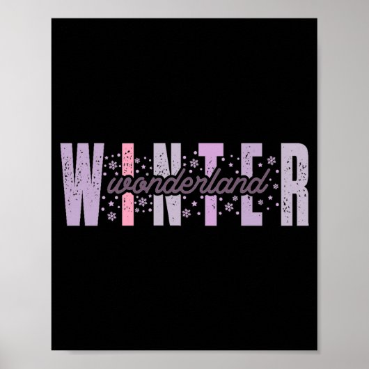 Winter Wonderland Festive Tygraphy Art  Poster (Vorne)
