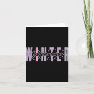 Winter Wonderland Festive Tygraphy Kunst  Karte