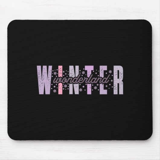 Winter Wonderland Festive Tygraphy Kunst Mousepad (Vorne)