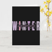 Winter Wonderland Festive Typografie Kunst  Karte (Gelbe Blume)