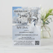 Winter Wonderland Fine Art Brautparty Einladung (Stehend Vorderseite)