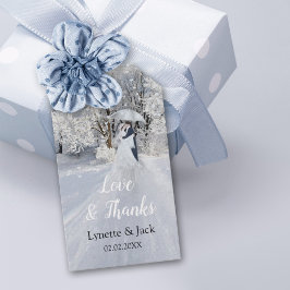 Winter Wonderland Fine Art Couple mit Umbrett Geschenkanhänger