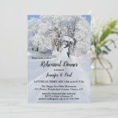 Winter Wonderland Fine Art Probe Dinner Einladung (Stehend Vorderseite)