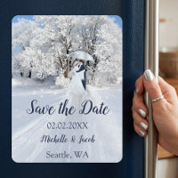 Winter Wonderland Fine Art Save-the-Date-Karte