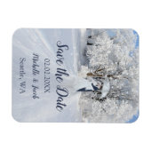 Winter Wonderland Fine Art Save the Date Magnet (Horizontal)