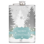 Winter Wonderland Flask - Aquamarin Flachmann (Vorderseite)
