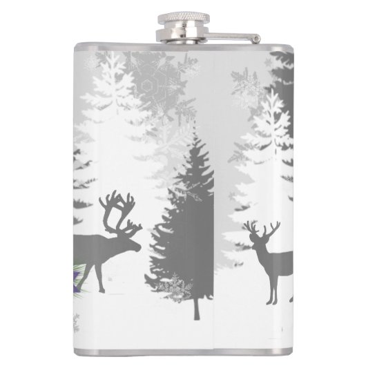 Winter Wonderland Flask - Lila Flachmann (Rückseite)