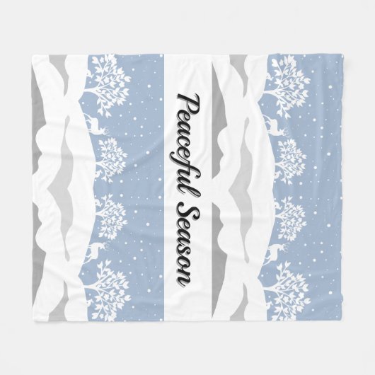 Winter Wonderland Fleece Blanket (Vorderseite (Horizontal))