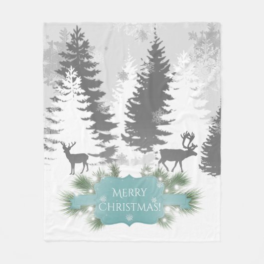Winter Wonderland Fleece Blanket - Aquamarin (Vorderseite)