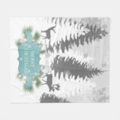 Winter Wonderland Fleece Blanket - Aquamarin (Vorderseite (Horizontal))