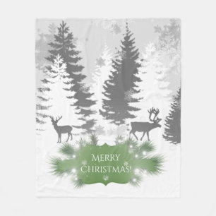 Winter Wonderland Fleece Blanket - Grün