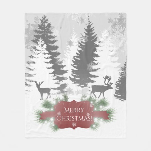 Winter Wonderland Fleece Blanket - Rot (Vorderseite)