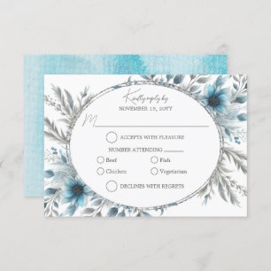 Winter Wonderland Floral UAWG RSVP Karte