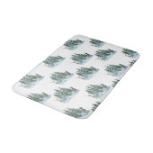 Winter Wonderland Forest Antlers Pine Trees Badematte (Schrägansicht)