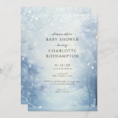 Winter Wonderland Forest Baby Dusche Einladung (Vorne/Hinten)