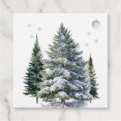 Winter Wonderland Forest Deer Es ist kalt draußen Geschenkanhänger (Rückseite)