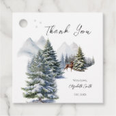 Winter Wonderland Forest Deer Es ist kalt draußen Geschenkanhänger (Vorderseite)